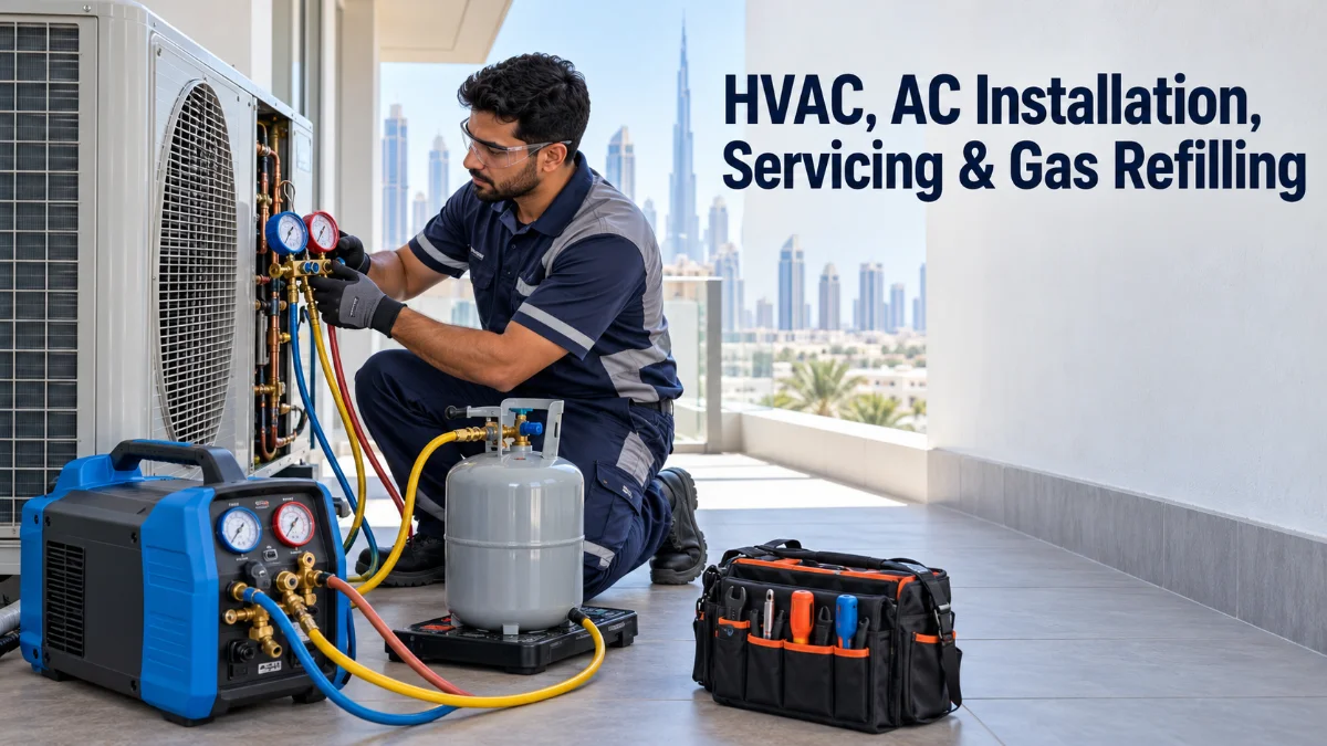 HVAC, AC Installation, Servicing & Gas Refilling