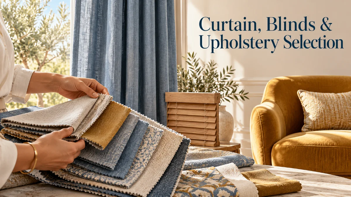 Curtain, Blinds & Upholstery Selection