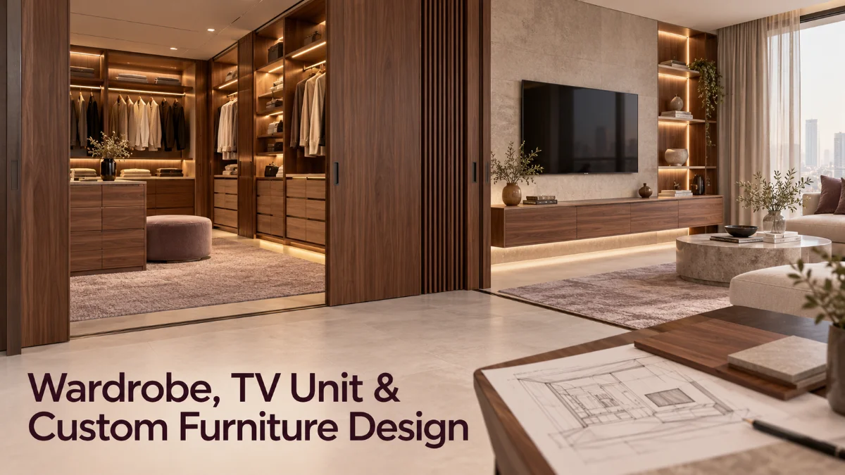 Wardrobe, TV Unit & Custom Furniture Design