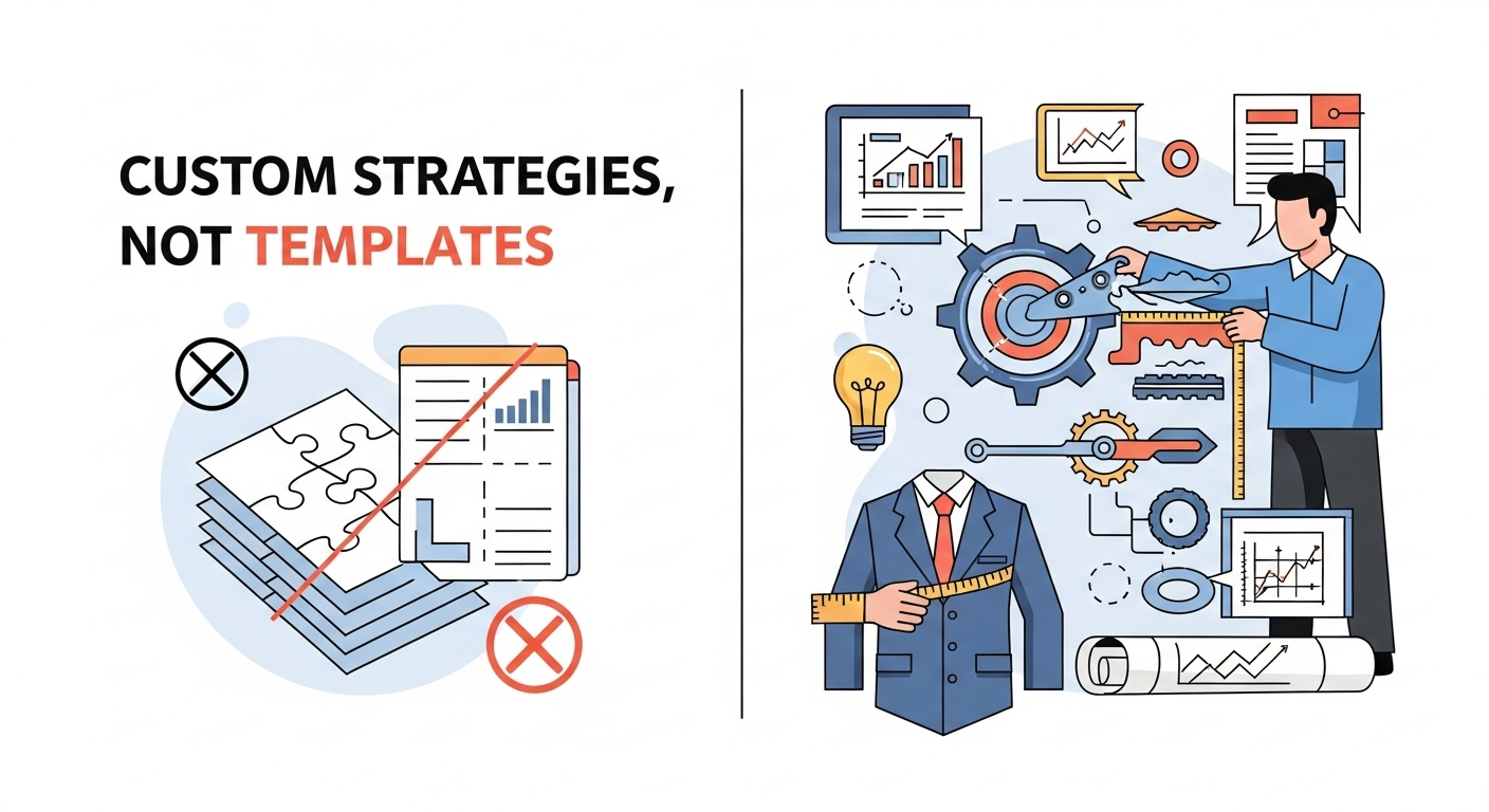^Custom Strategies, Not Templates^